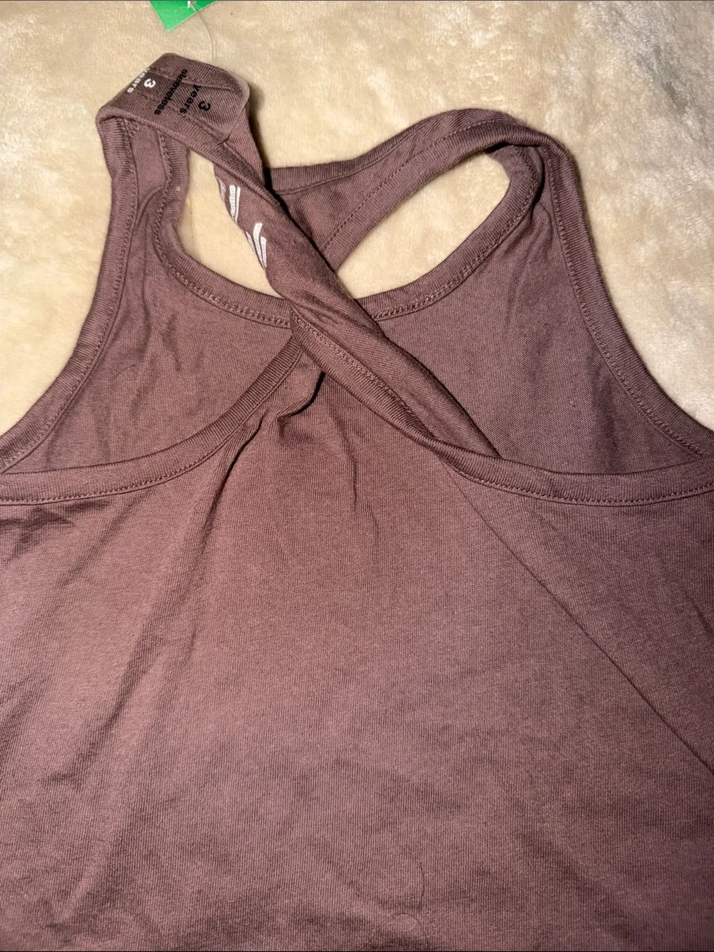 Gap Disney Brown Tank Top with Pink Minnie Bow Graphic